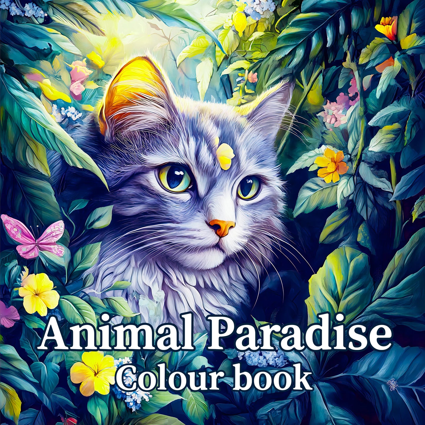 Livre de coloriage Paradis animal pour adulte art thérapeutique anti-stress