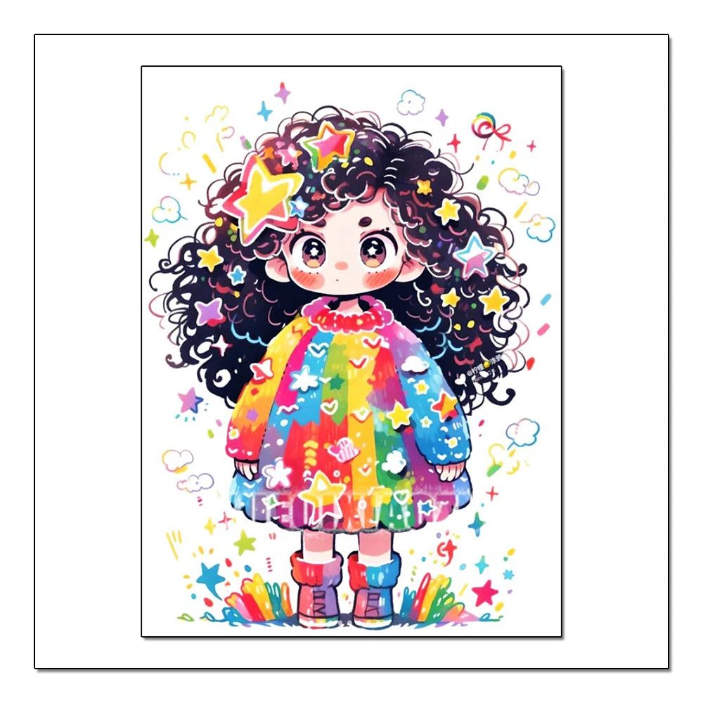 Peinture à diamants Kawaii Star Girl