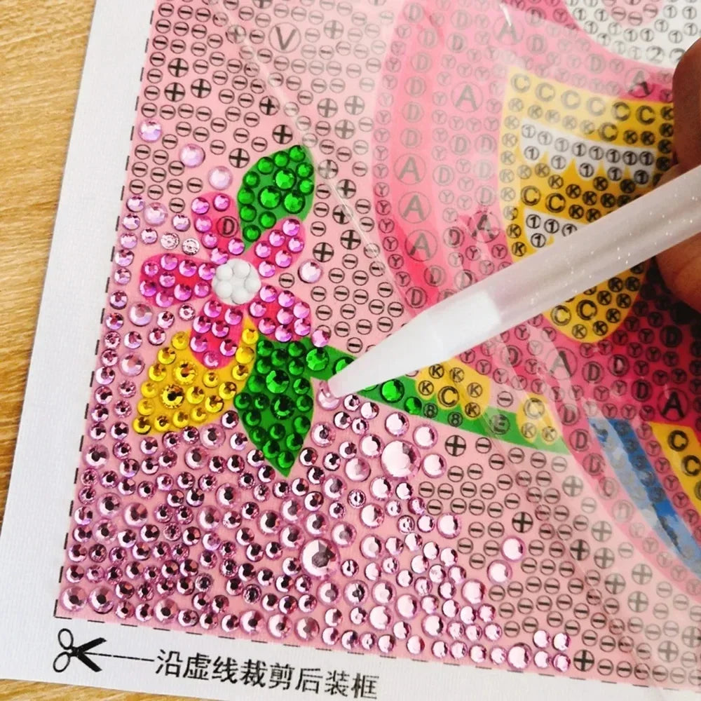 Peintures à diamants pour enfant Stitch avec cadre