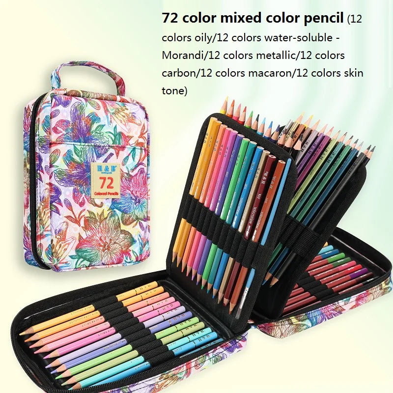 H&amp;B 72/120 Coloured Pencil Set