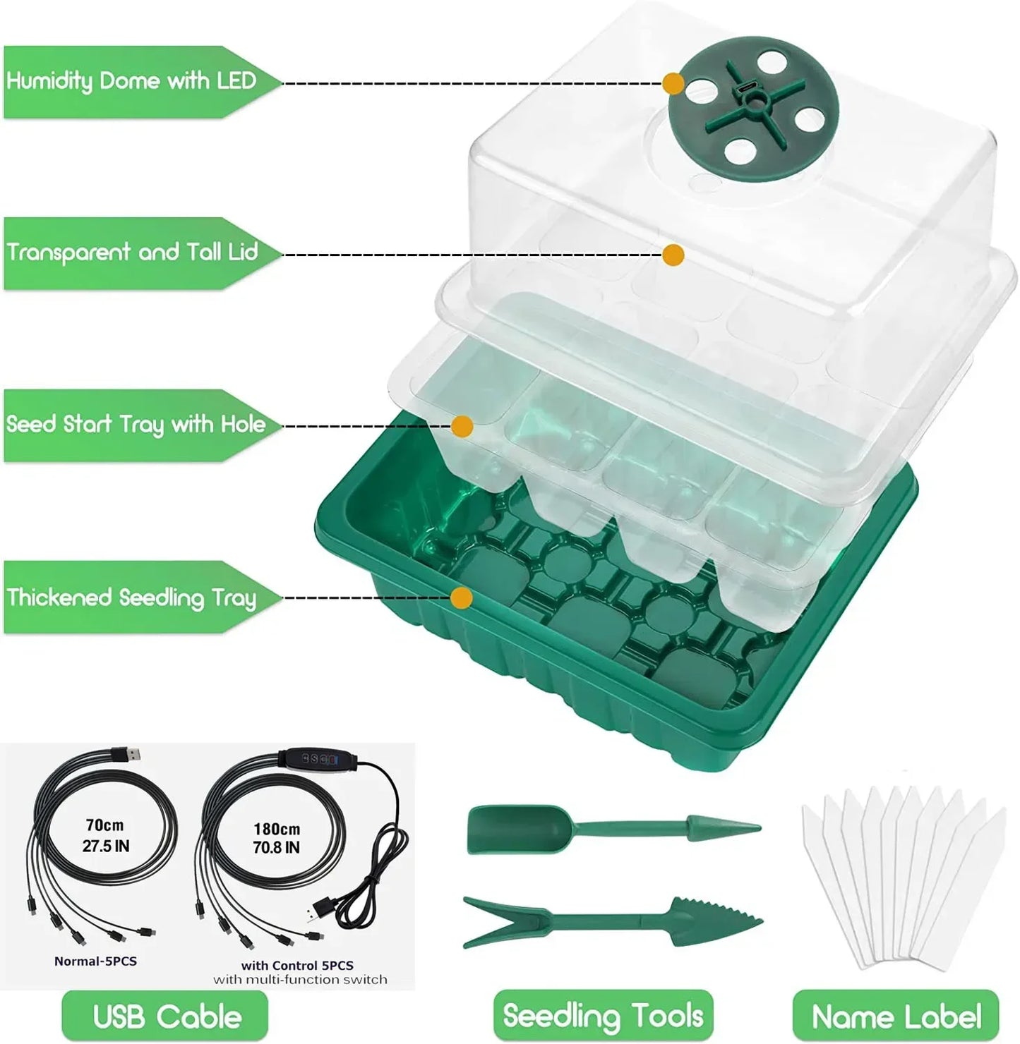 Mini Greenhouse for seedlings with lights