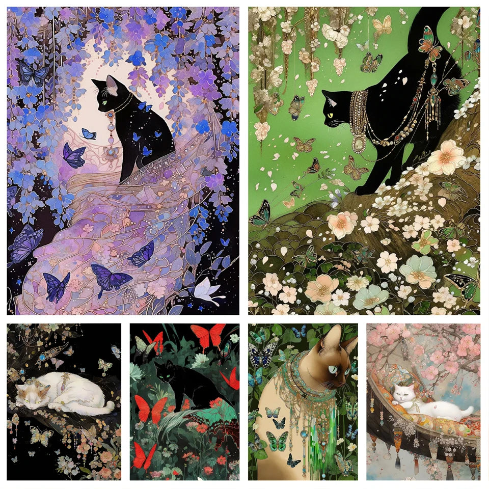 Kits 5D DIY Peintures à diamants chat