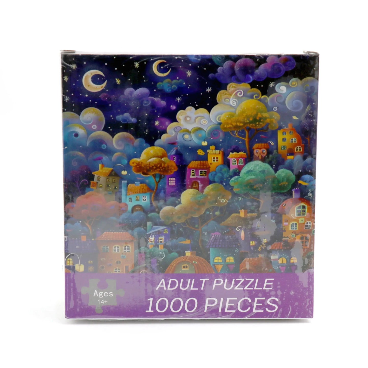 Puzzle 1000pcs pour adulte Maisons sous un ciel étoilé