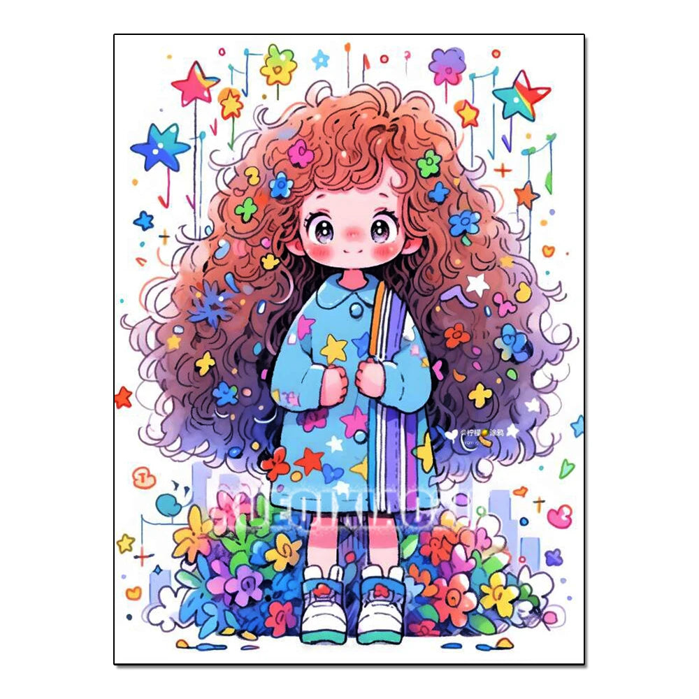 Peinture à diamants Kawaii Star Girl