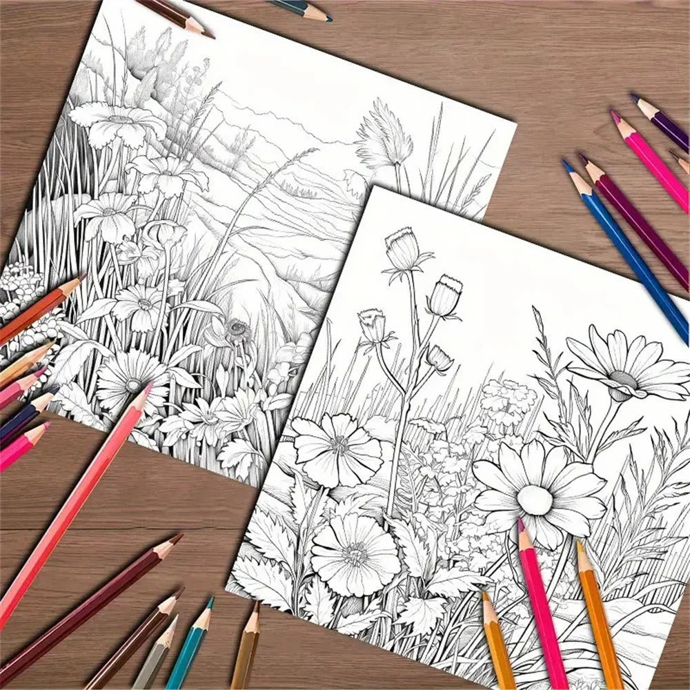 Livre de coloriage 20 pages anti-stress