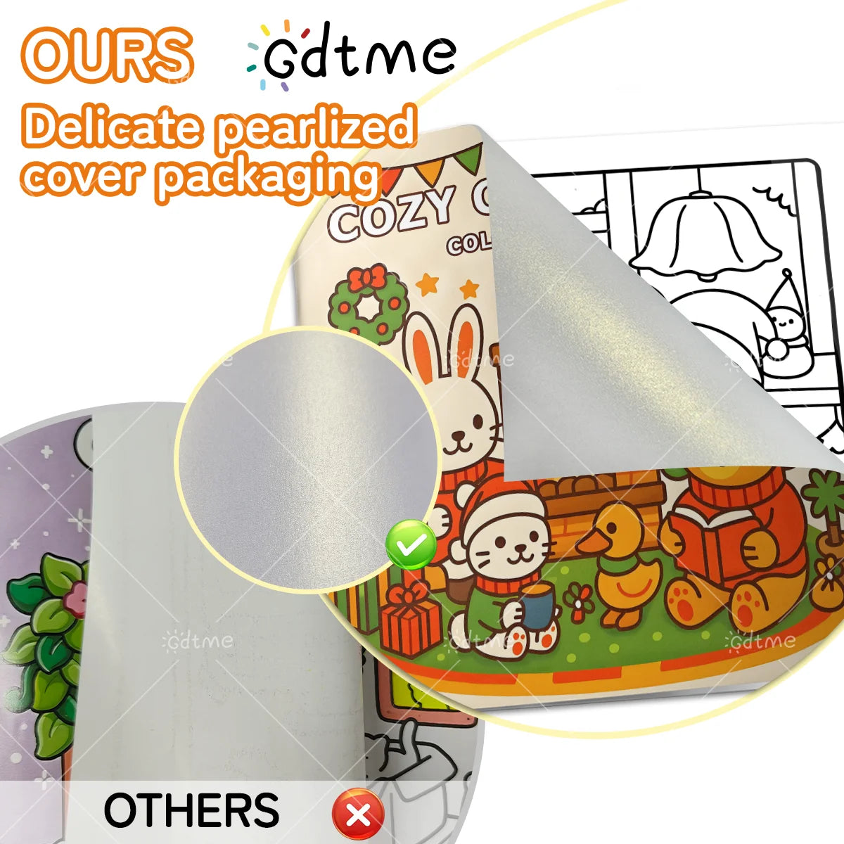 Cozy Christmas coloring book, thick paper for adults and teens, anti-stress, creative and cute drawing book