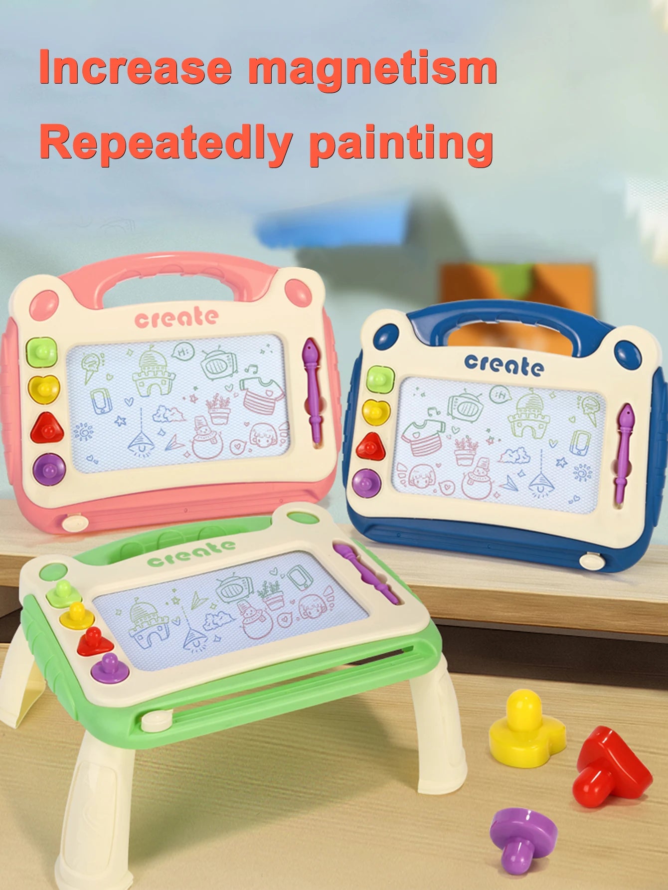 Magnetic drawing tablet for children