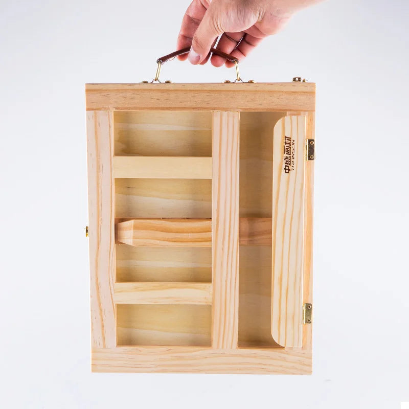 Portable wooden flat easel