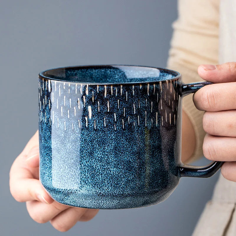 Tasse en céramique 400ML Bleue