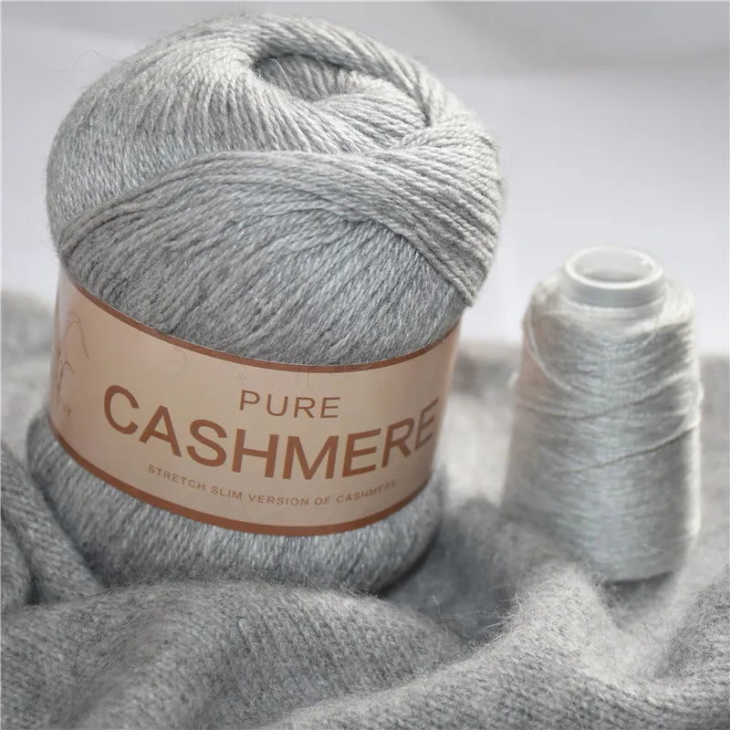 5 Pelotes de fil de Cashmere de Mongolie pour crochet 50gr x 5