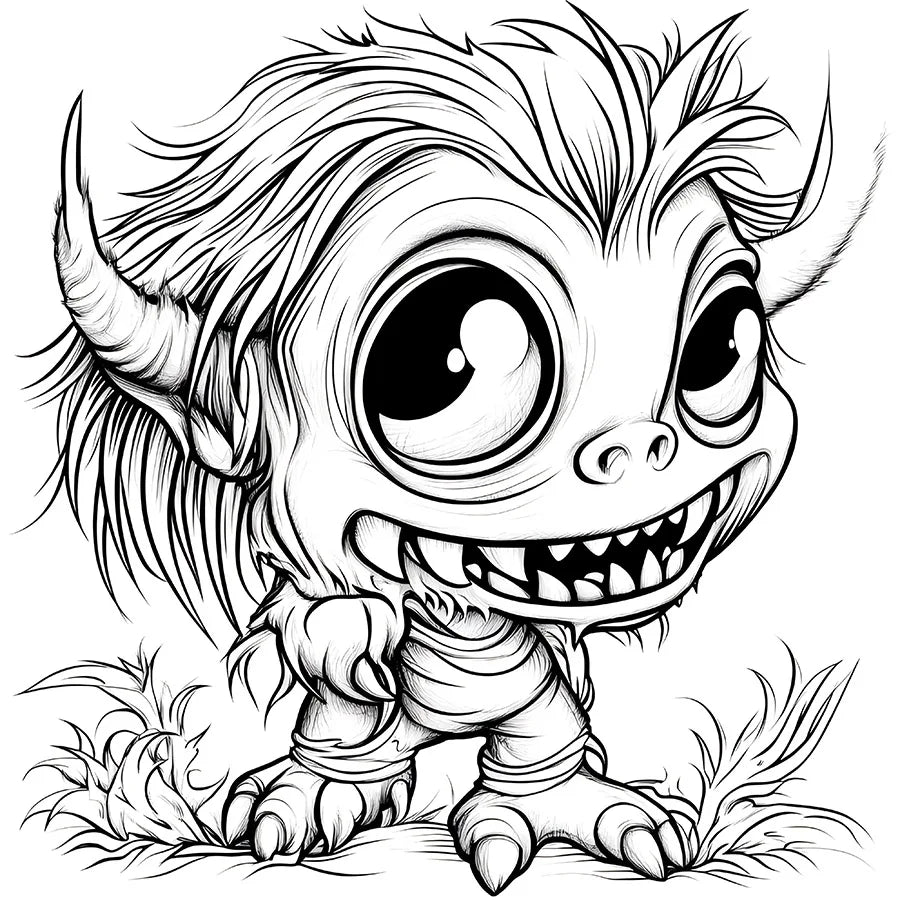 Livre de coloriage monstre mignon