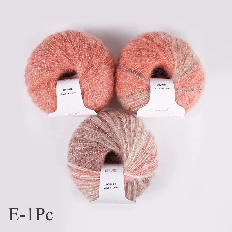 Soft and Warm Mohair Wool Yarn for Crochet DIY 30gr