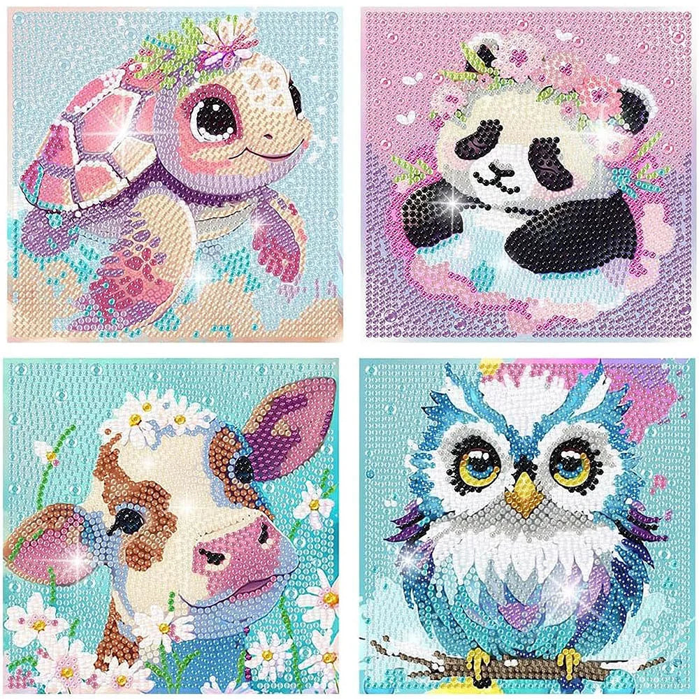 Kit de peinture à diamants animal mignon ensemble d'art pour enfant