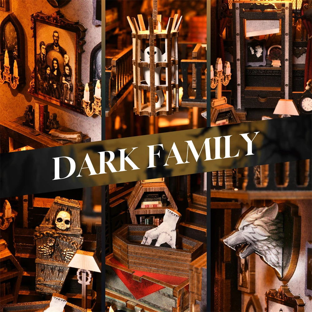 Kit de coin de livre famille Addams DIY