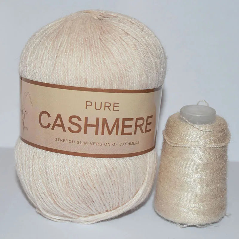 5 Pelotes de fil de Cashmere de Mongolie pour crochet 50gr x 5