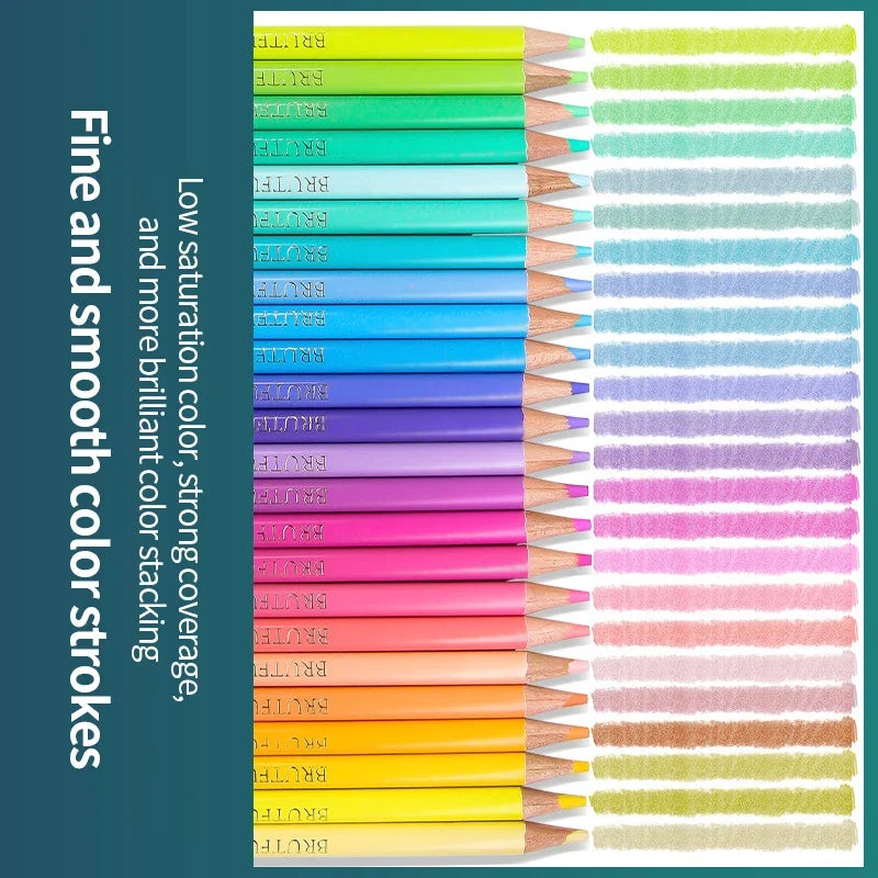 Crayons de couleur Brutfuner 12/24 Couleurs Spécial couleurs Macaron