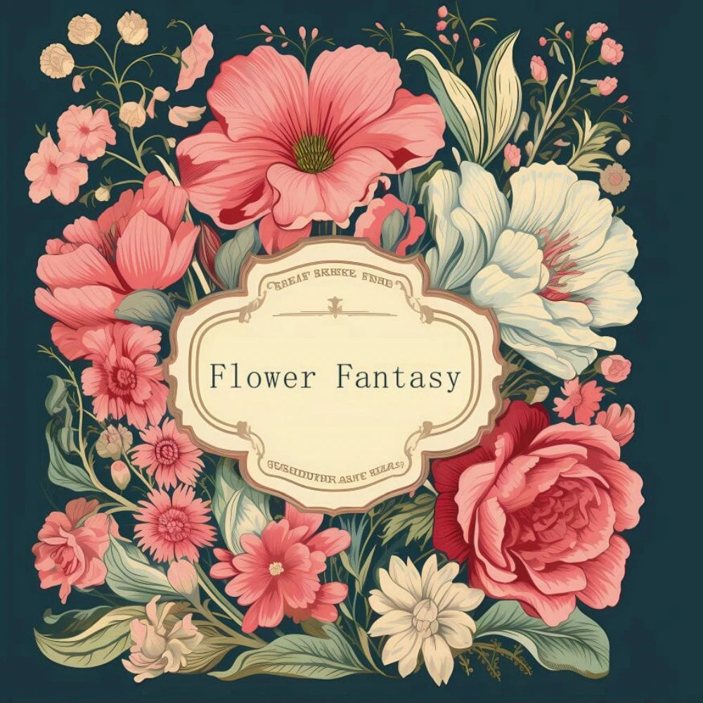 Fantasy Flower Coloring Book 22 Stress Relieving Pages