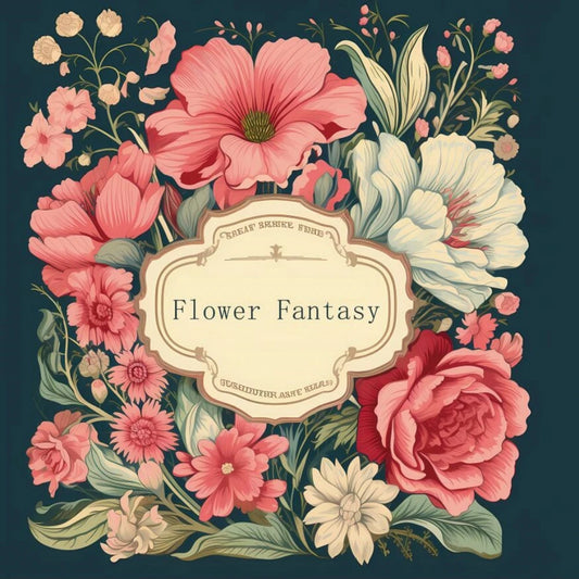 Libro para colorear de flores de fantasía: 22 páginas para aliviar el estrés