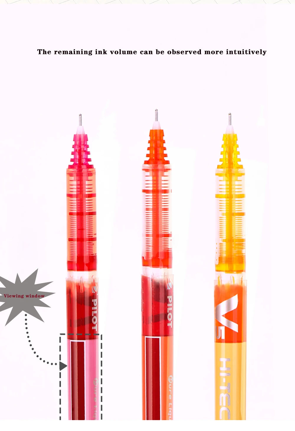 12 stylos style Pilot BX-V5 Gel 0.5mm