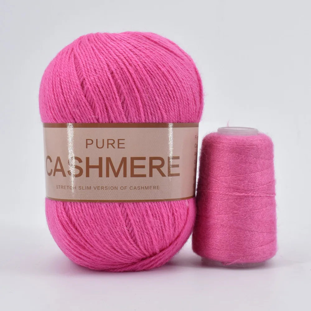 5 Pelotes de fil de Cashmere de Mongolie pour crochet 50gr x 5