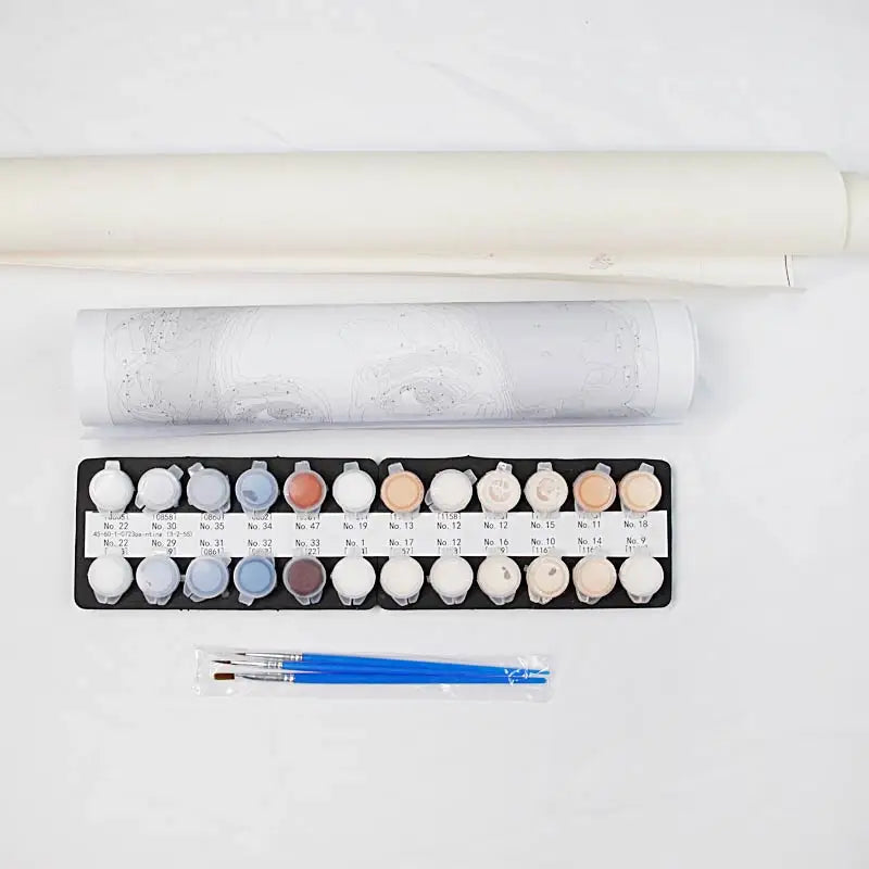 Kit de peinture par numéros pour adulte, petit poisson jouant dans l'eau