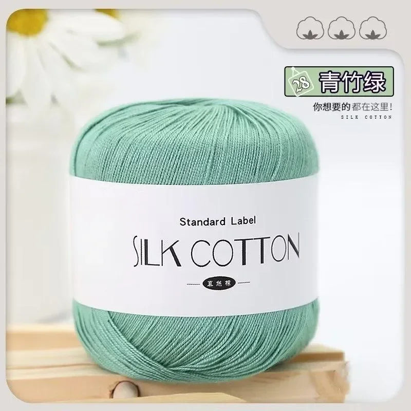 50g silk lace crochet yarn ball