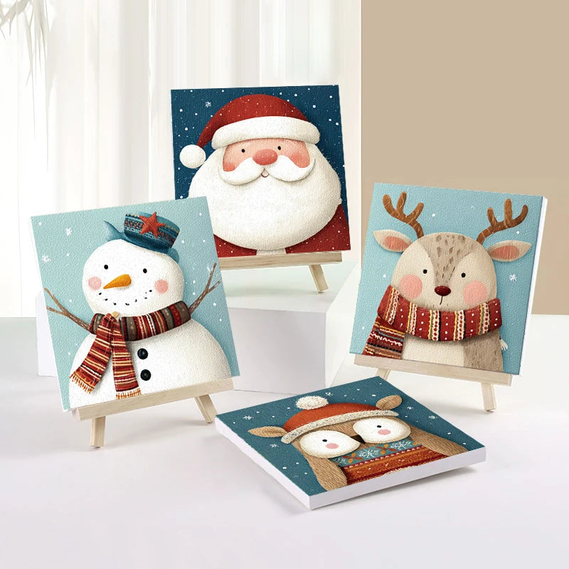 Ensemble de 4 Peintures par numéros noël