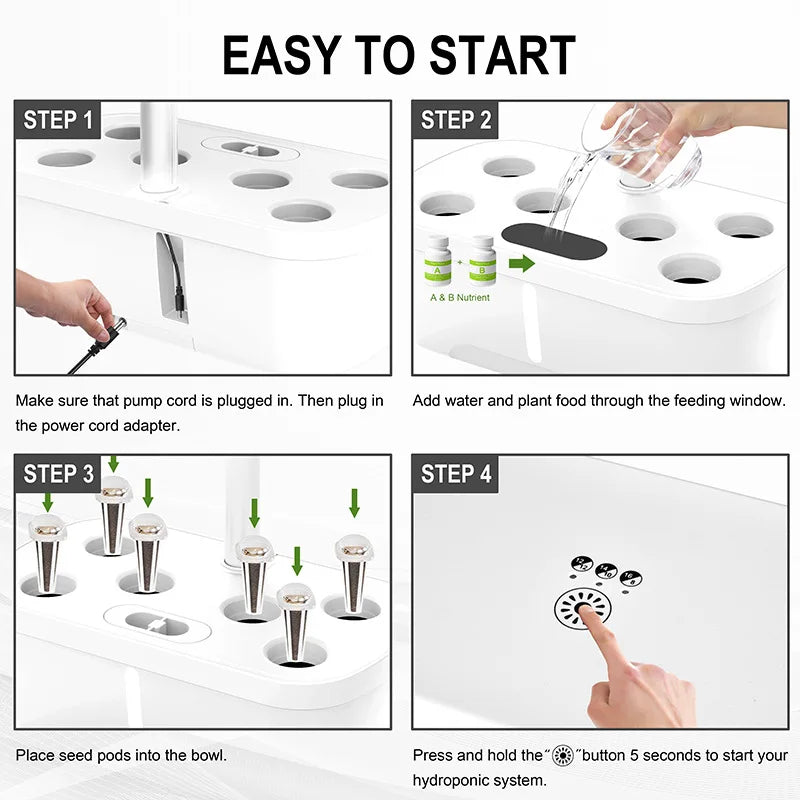 8 Hole Hydroponic System