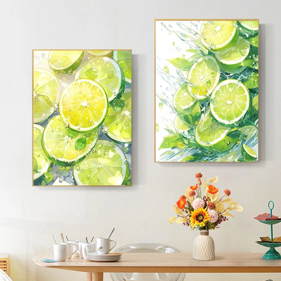 Peinture par numéros - Citron vert DIY