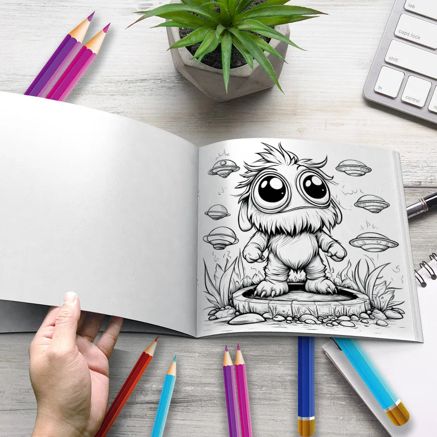 Livre de coloriage monstre mignon