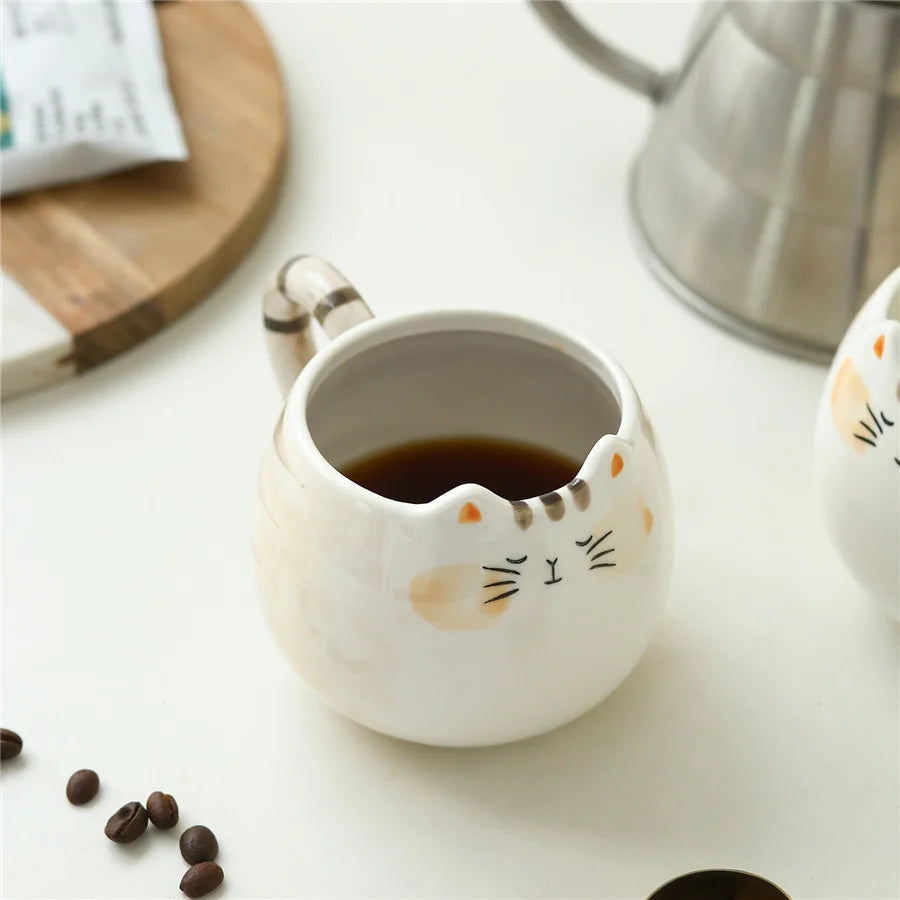 Cat Shaped Ceramic Mug