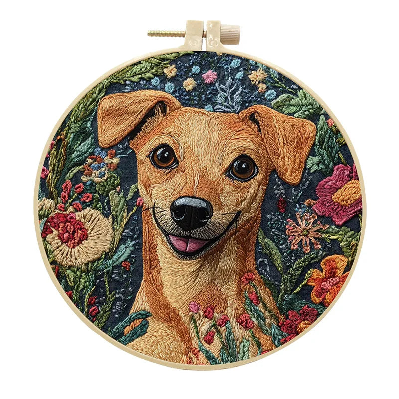 Kits de inicio para bordar perros, juego de punto de cruz para principiantes