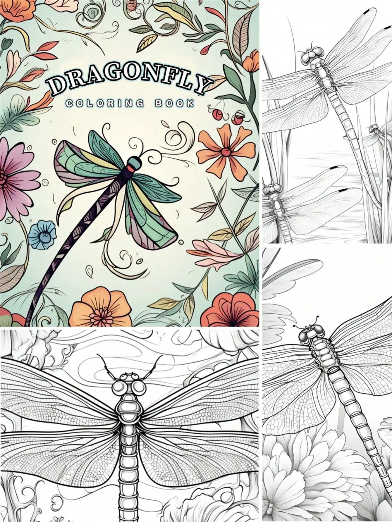 Dragonfly Anti-stress Coloring Book