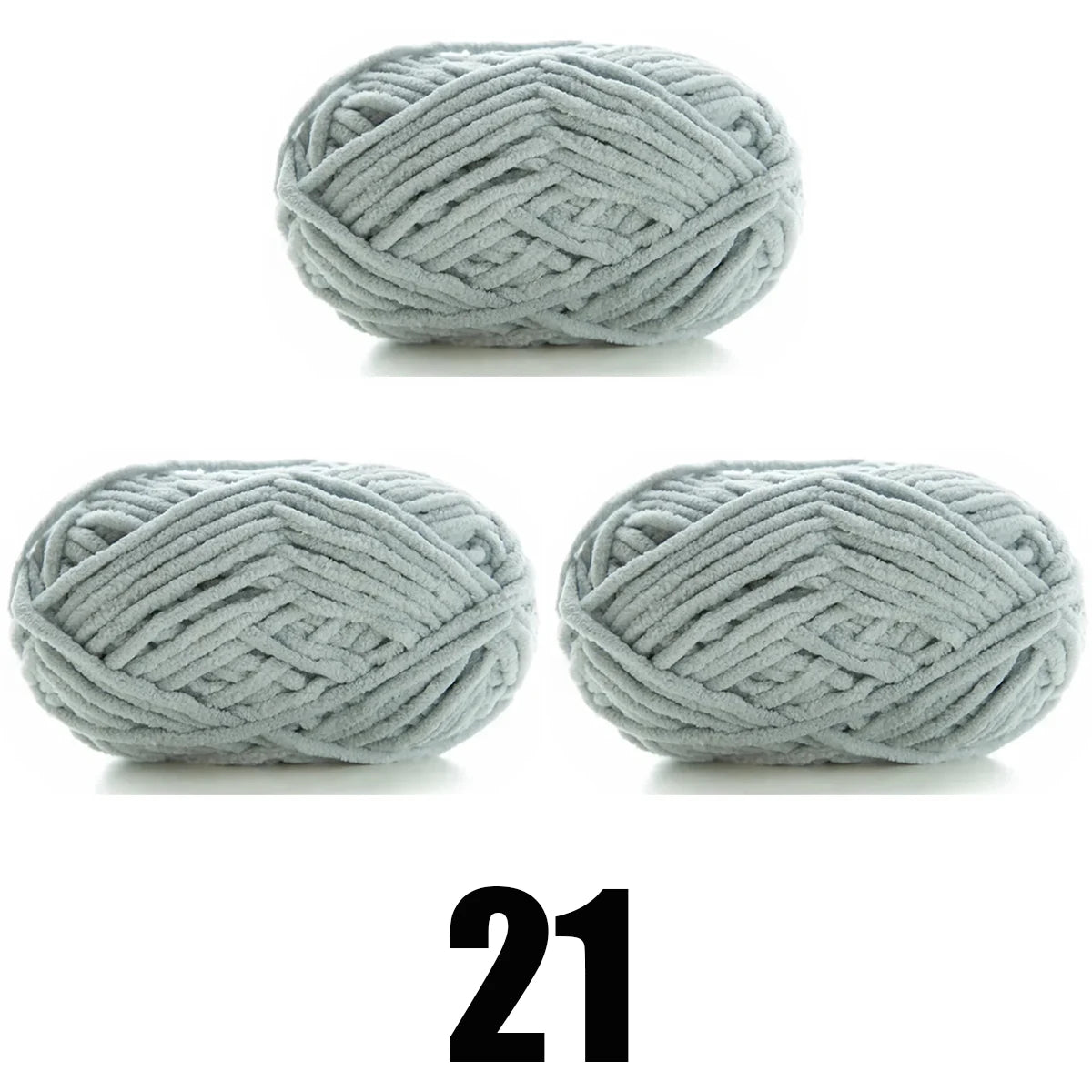 3 Pelotes de laine chenille épaisse et douce en velours 50gr x 3