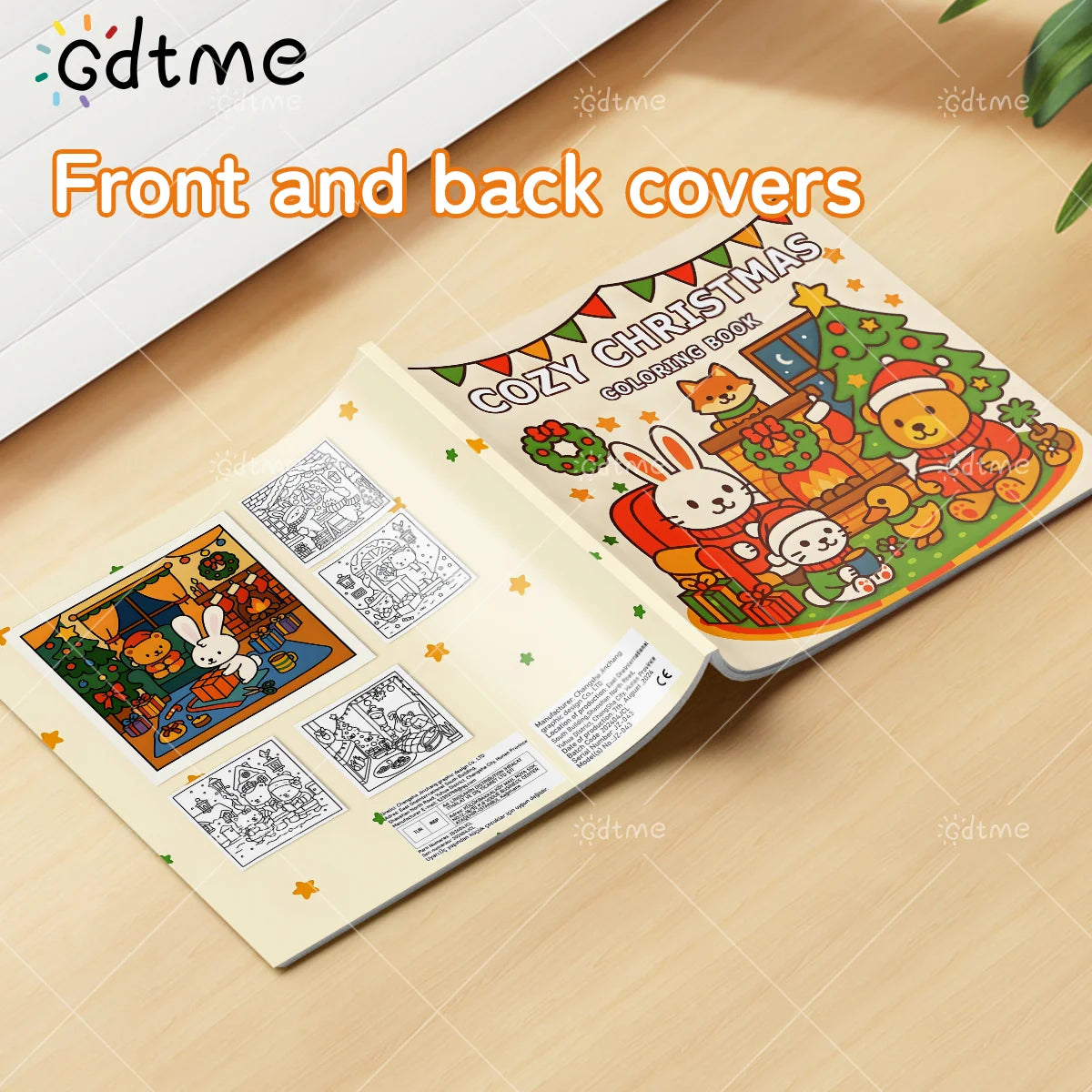 Cozy Christmas coloring book, thick paper for adults and teens, anti-stress, creative and cute drawing book