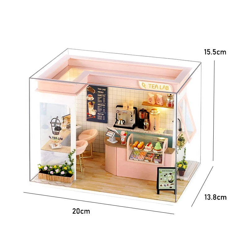 DIY Dollhouse Models, Multiple Choices: Cafe, Bedroom and Others