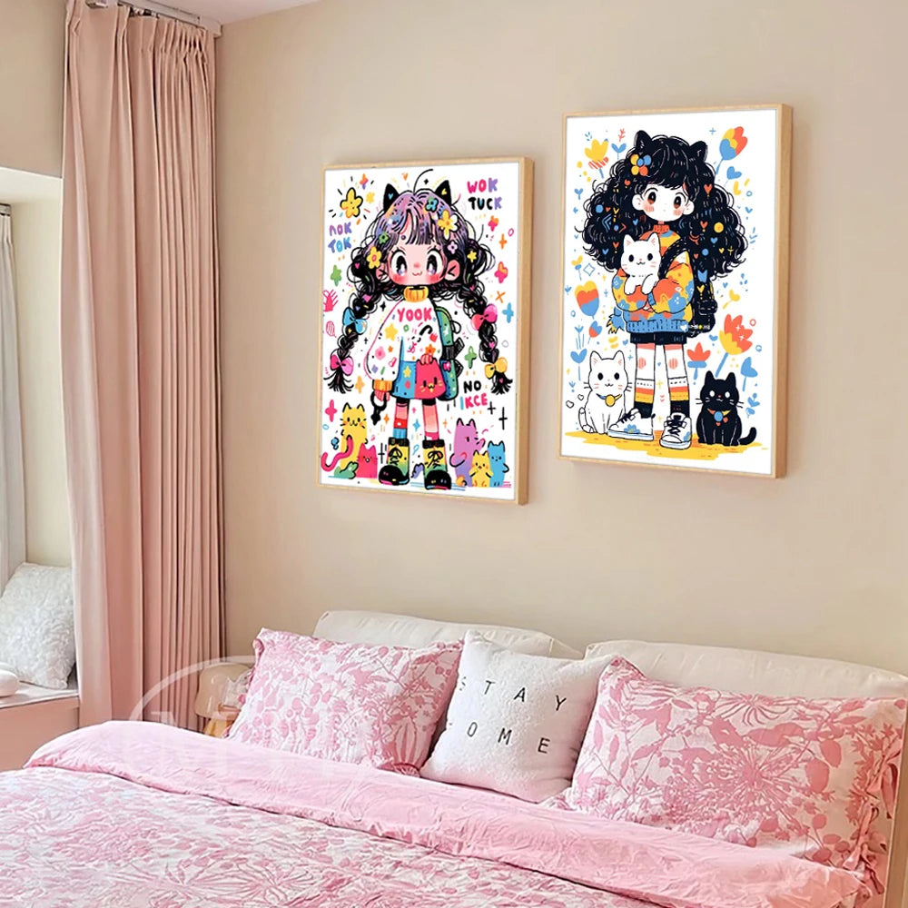 Kawaii Star Girl Diamond Painting