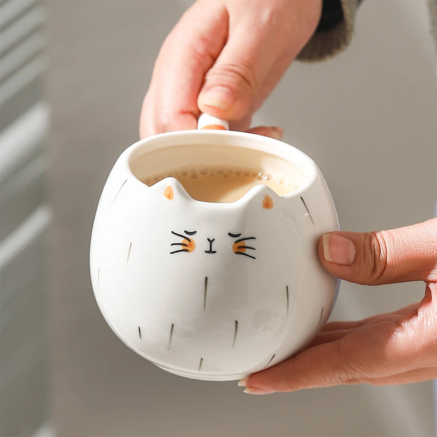 Cat Shaped Ceramic Mug