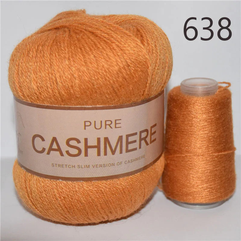 5 Pelotes de fil de Cashmere de Mongolie pour crochet 50gr x 5