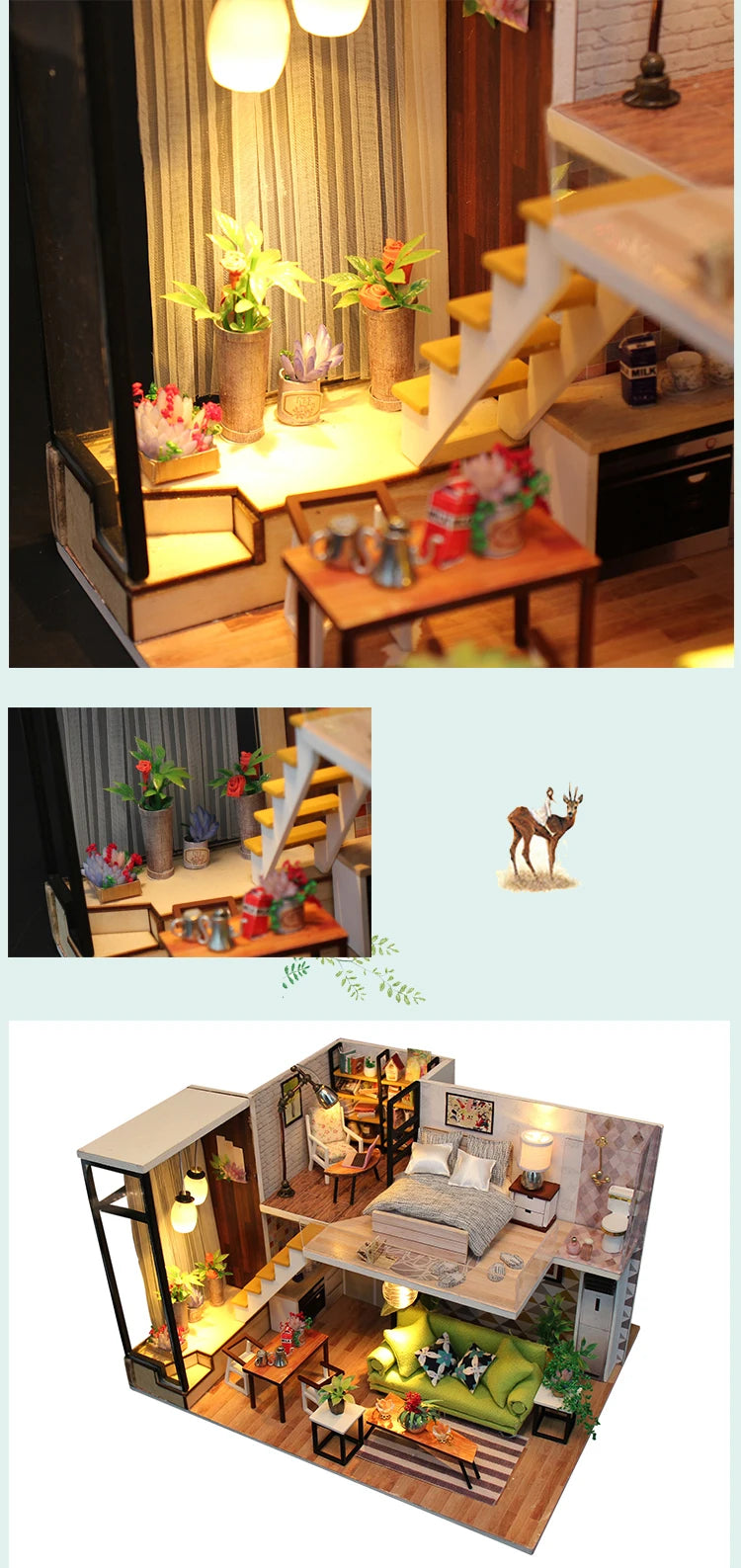 DIY Maquettes en  bois à assembler - maison de poupée _ Plusieurs modèles disponibles