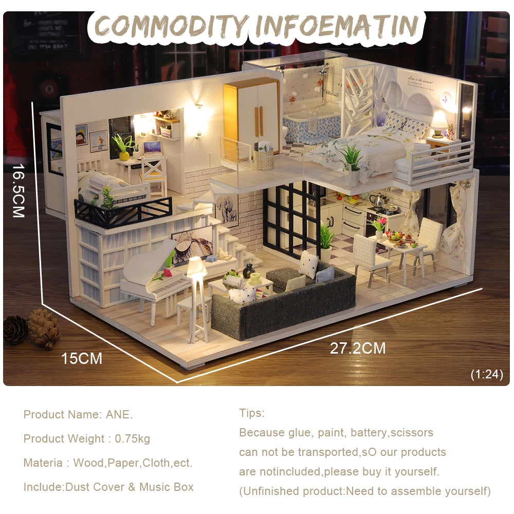 DIY Maquettes en  bois à assembler - maison de poupée _ Plusieurs modèles disponibles