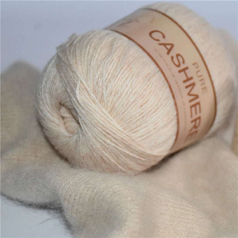 5 Pelotes de fil de Cashmere de Mongolie pour crochet 50gr x 5