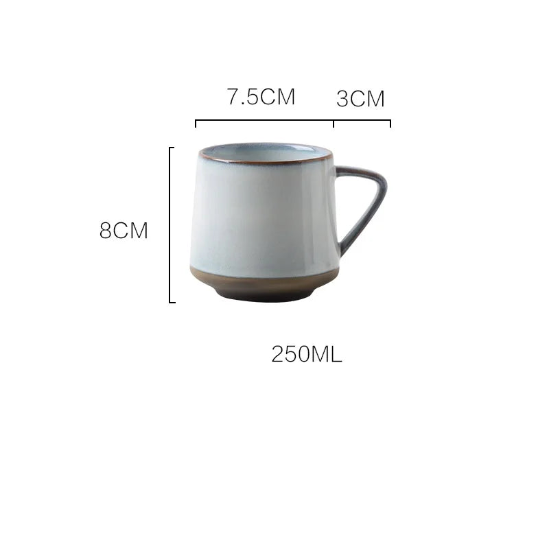 Tasse en céramique rétro de style européen CHANSHOVA 200ml, 250ml, 300ml, 400ml