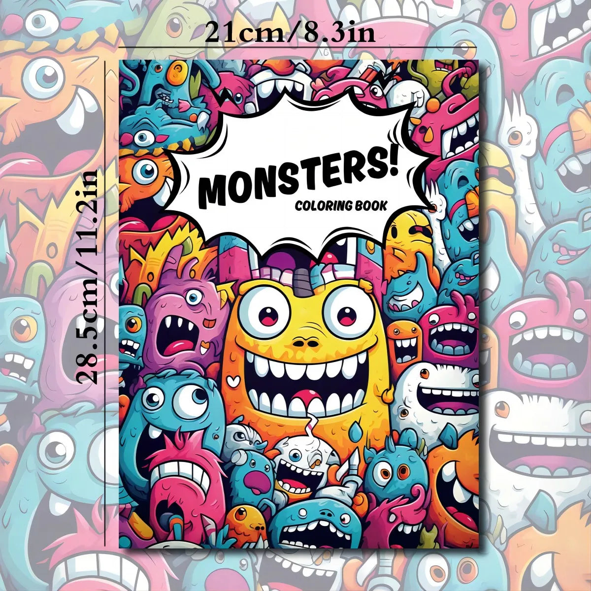 Cute Monsters Coloring Book for Teens and Adults