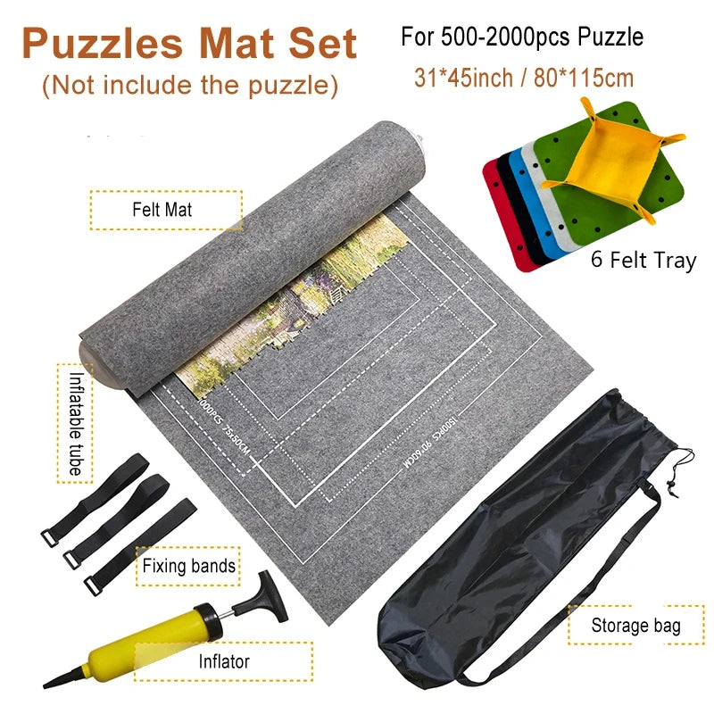 1000pcs 1500Pcs 2000 PC Roll Up Puzzle Mat Puzzle Accessories