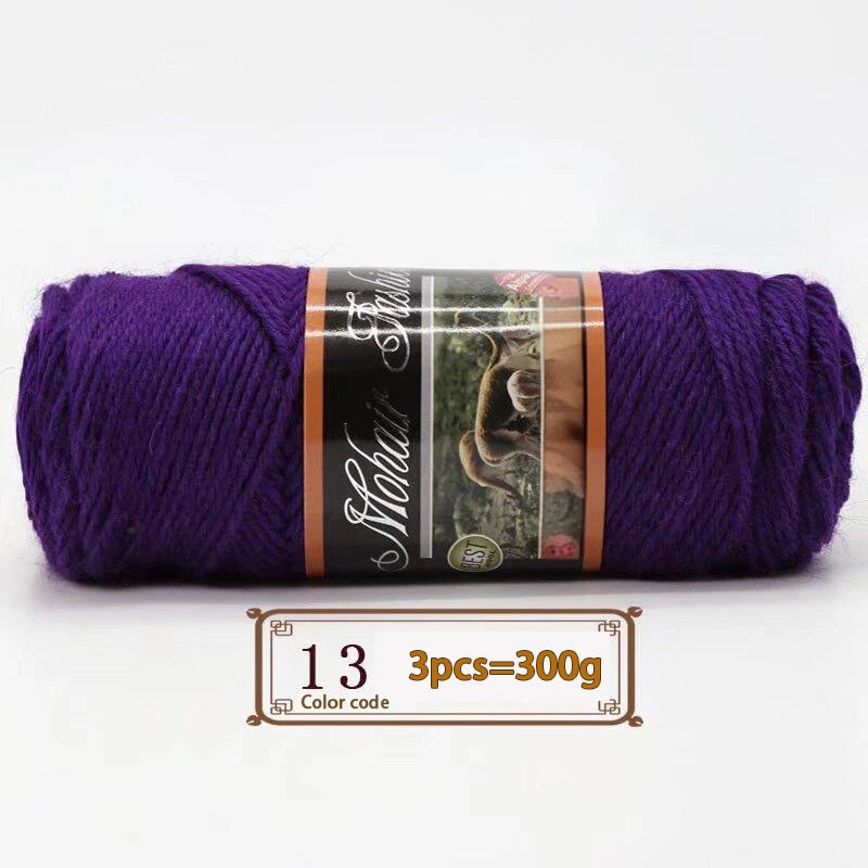 300gr de lana mohair diferentes colores