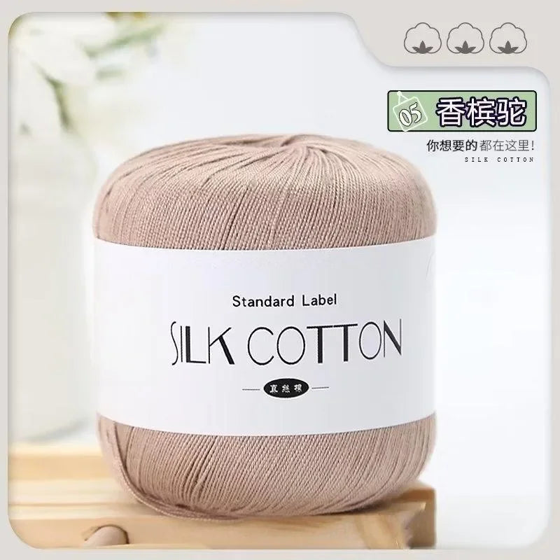 50g silk lace crochet yarn ball