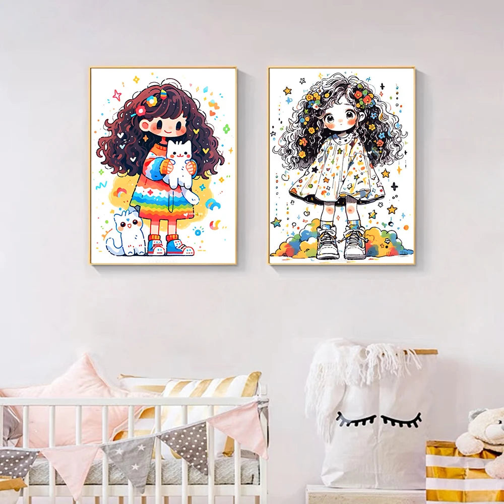 Peinture à diamants Kawaii Star Girl