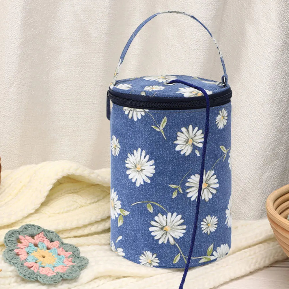 Bolsa de almacenamiento grande para tejer y hacer crochet.