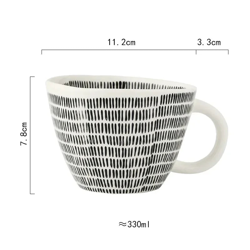 American style mug irregular geometry 100 or 330 ml